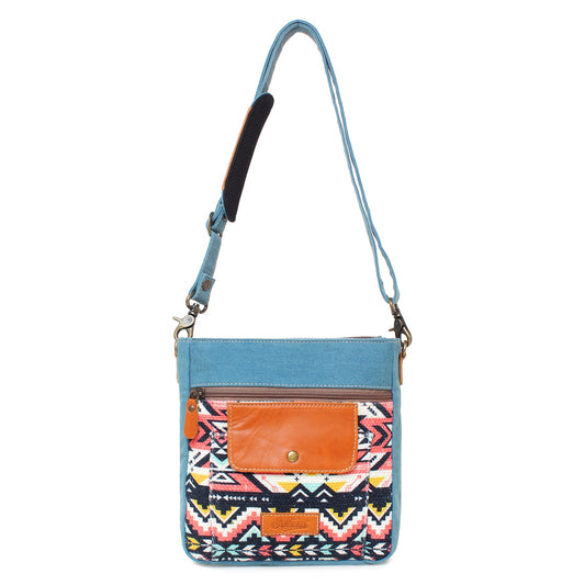 Sixtease Up-cycled Canvas Shoulder Bag: Elevate Your Everyday Carry with Sustainable Style and Eco-Friendly Flair! - (SB-4023)