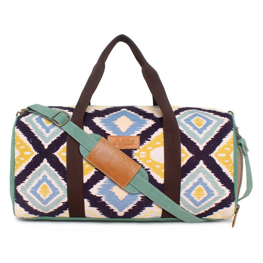 Sixtease Up-cycled Canvas Duffle Bag: Sustainable Style, Urban Adventure, Perfect for Eco-Conscious Explorers and Trendsetting Travelers! - (SB-4111)