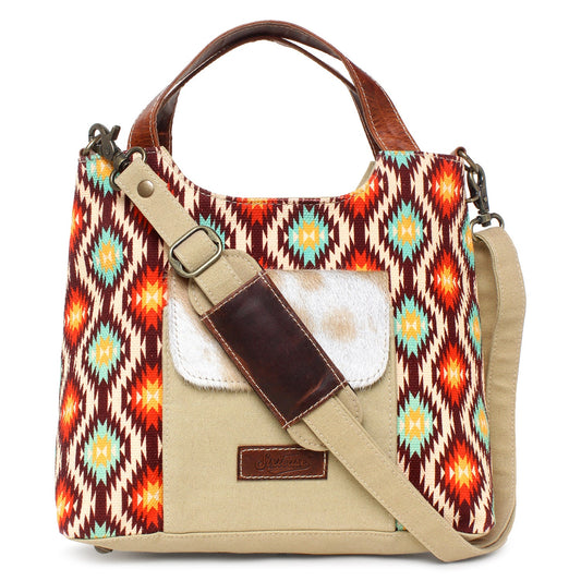 Sixtease Up-cycled Canvas Handbag: Sustainable Chic, Urban Sophistication, Perfect for Effortless Everyday Style! - (SB-4119)