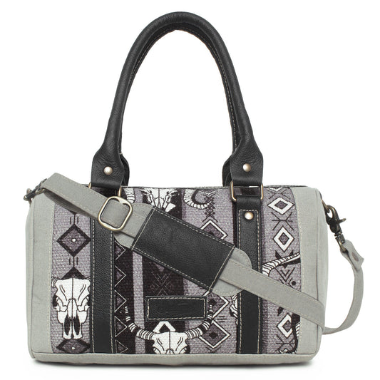 Sixtease Up-cycled Canvas Handbag: Sustainable Chic, Urban Sophistication, Perfect for Effortless Everyday Style! - (SB-4147)