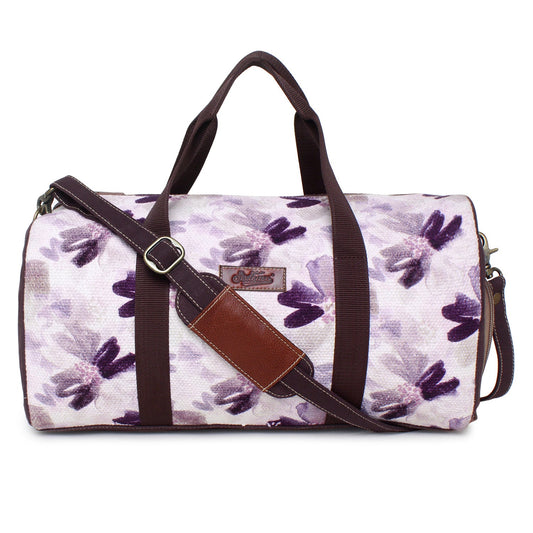 Sixtease Upcycled Canvas Duffle Bag: Your Stylish, Sustainable, Spacious Travel Companion! - (SB-4244)