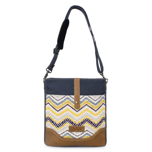 Sixtease Up-cycled Canvas Shoulder Bag: Elevate Your Everyday Carry with Sustainable Style and Eco-Friendly Flair! - (SB-4249)