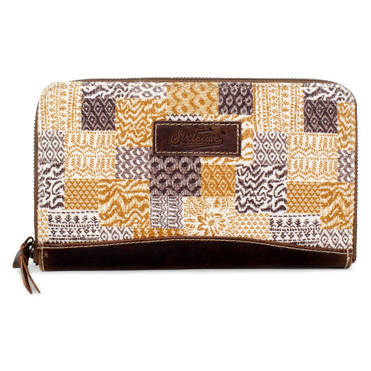 Sixtease Up-cycled Canvas Wallet: Compact Eco-Friendly Style for Your Everyday Essentials!- (SB-4281)