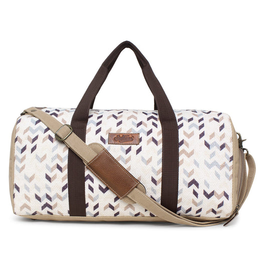 Sixtease Up-cycled Canvas Duffle Bag: Travel in Sustainable Style, Where Adventure Meets Eco-Friendly Elegance! - (SB-4301)