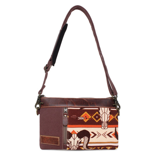 Sixtease Up-cycled Canvas Small and Crossbody Bag: Compact Convenience Meets Sustainable Style for On-the-Go Adventures!- (SB-4305)