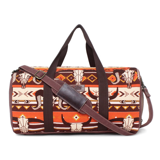 Sixtease Up-cycled Canvas Duffle Bag: Travel in Sustainable Style, Where Adventure Meets Eco-Friendly Elegance! - (SB-4320)