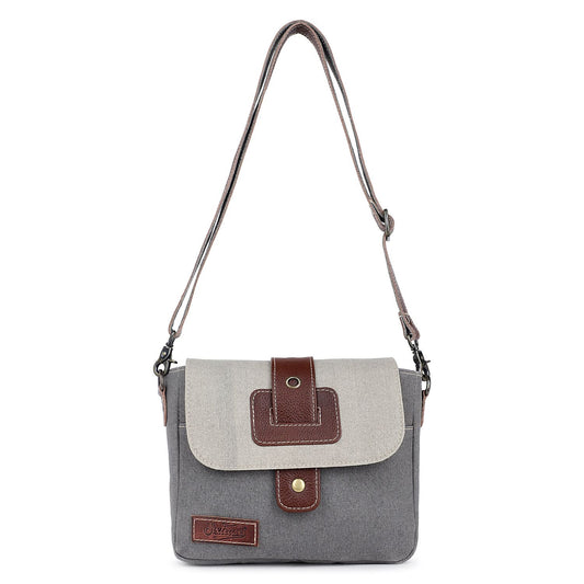 Sixtease Up-cycled Canvas Small and Crossbody Bag: Compact Convenience Meets Sustainable Style for On-the-Go Adventures! - (SB-5009)