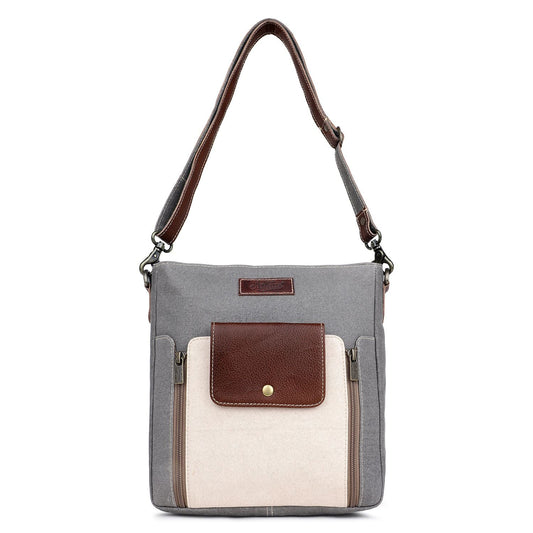 Sixtease Up-cycled Canvas Shoulder Bag: Elevate Your Everyday Carry with Sustainable Style and Eco-Friendly Flair! - (SB-5031)