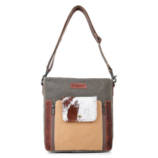 Sixtease Up-cycled Canvas Shoulder Bag: Elevate Your Everyday Carry with Sustainable Style and Eco-Friendly Flair! - (SB-5033)