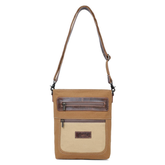 Sixtease Up-cycled Canvas Small and Crossbody Bag: Compact Convenience Meets Sustainable Style for On-the-Go Adventures! - (SB-5039)