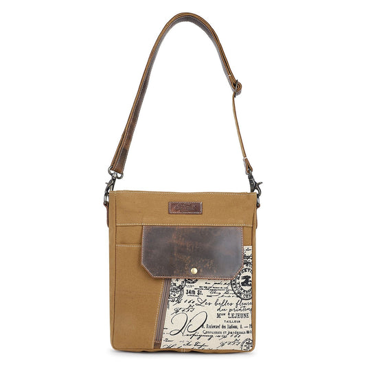 Sixtease Up-cycled Canvas Shoulder Bag: Elevate Your Everyday Carry with Sustainable Style and Eco-Friendly Flair! - (SB-5061)