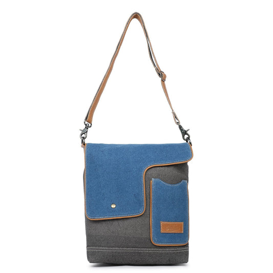 Sixtease Up-cycled Canvas Shoulder Bag: Elevate Your Everyday Carry with Sustainable Style and Eco-Friendly Flair! - (SB-5085)