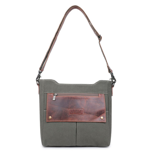 Sixtease Up-cycled Canvas Shoulder Bag: Elevate Your Everyday Carry with Sustainable Style and Eco-Friendly Flair! - (SB-5104)