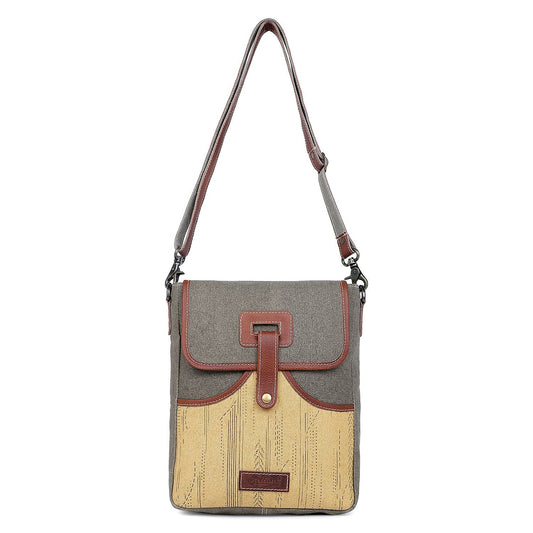 Sixtease Up-cycled Canvas Small and Crossbody Bag: Compact Convenience Meets Sustainable Style for On-the-Go Adventures! - (SB-5115)