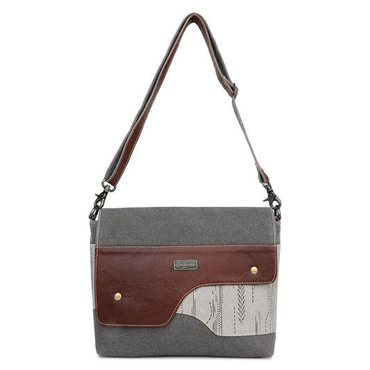 Sixtease Up-cycled Canvas Shoulder Bag: Elevate Your Everyday Carry with Sustainable Style and Eco-Friendly Flair! - (SB-5121)