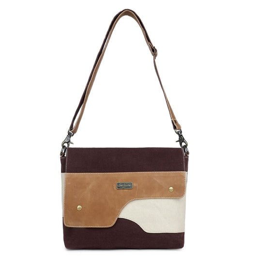 Sixtease Up-cycled Canvas Shoulder Bag: Elevate Your Everyday Carry with Sustainable Style and Eco-Friendly Flair! - (SB-5123)