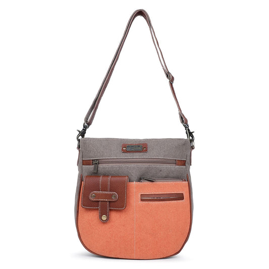 Sixtease Up-cycled Canvas Shoulder Bag: Elevate Your Everyday Carry with Sustainable Style and Eco-Friendly Flair! - (SB-5145)