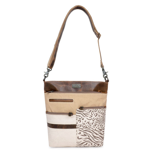 Sixtease Up-cycled Canvas Shoulder Bag: Elevate Your Everyday Carry with Sustainable Style and Eco-Friendly Flair!- (SB-5177)